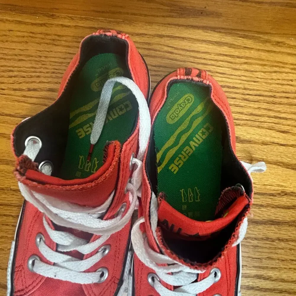 Converse All Star Crayola Scarlet Youth Size 5 Red